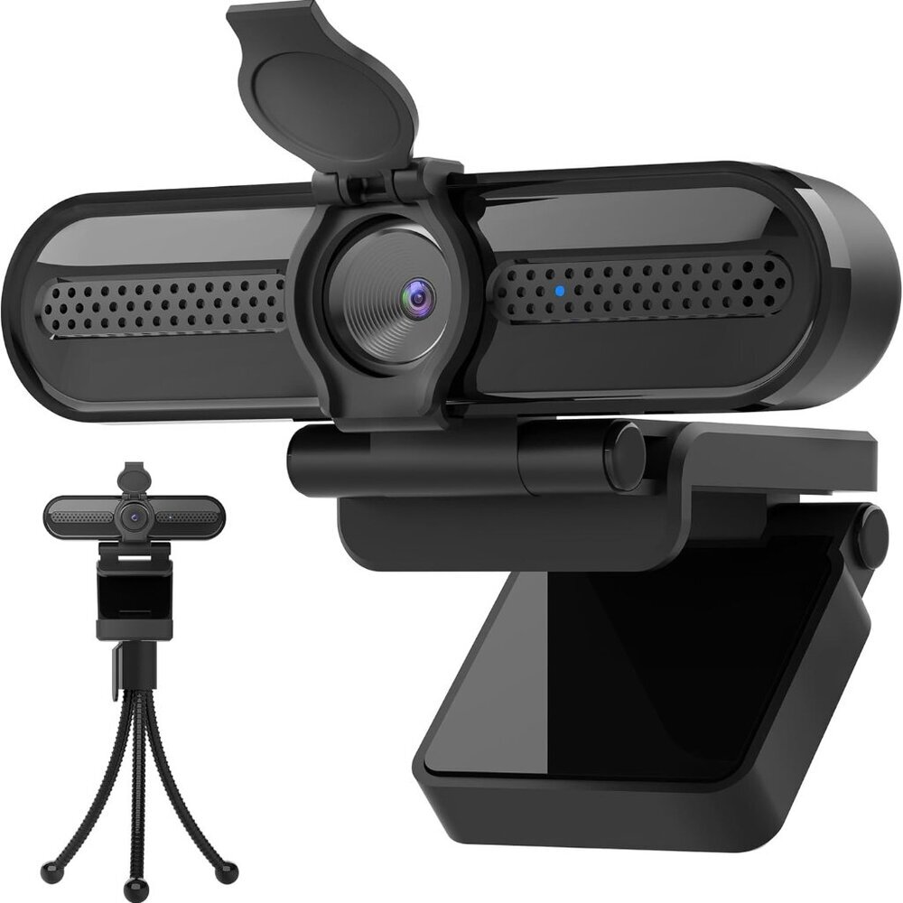 2K Webcam with Microphone, FHD Streaming Camera with 2K/30fps, 1080P/60fps, Priv